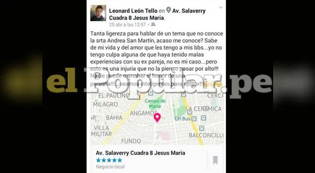 Mensaje de Leonard a Andrea