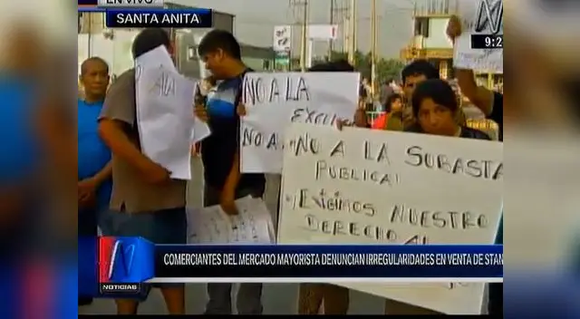 Comerciantes realizaron plantón en Mercado Mayorista