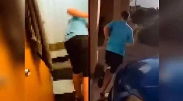 El amante salió huyendo del lugar El amante salió huyendo del lugar