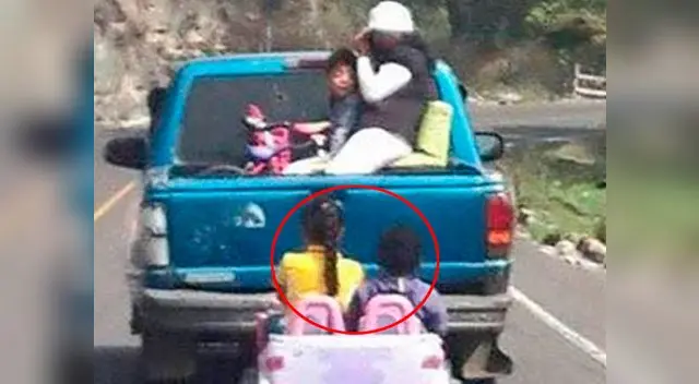 En el auto había una mujer en la parte trasera 