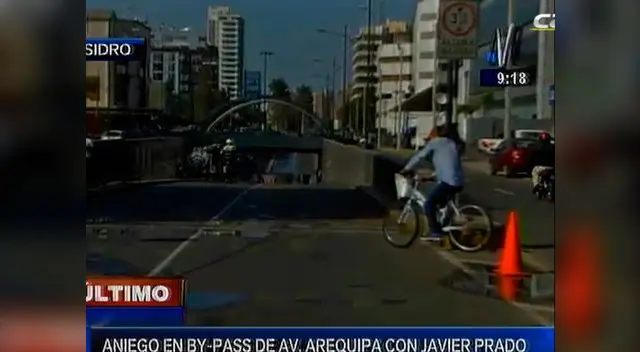 Sector entre Arequipa y Javier Prado fue cerrado por aniego 