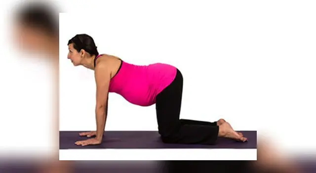 Postura de gato o vaca. Postura de gato o vaca.