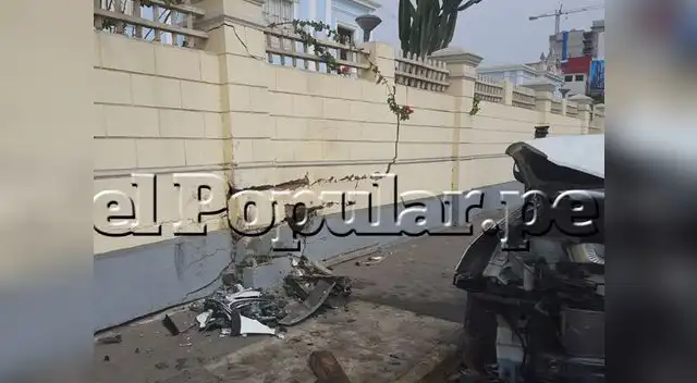 Así quedó la pared del Puericultorio tras el accidente