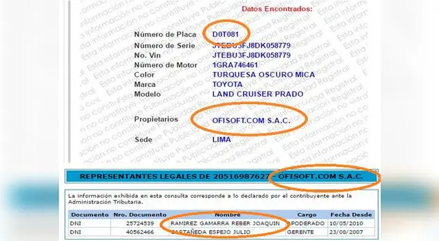 camioneta de Ramírez ante registro del SAT camioneta de Ramírez ante registro del SAT