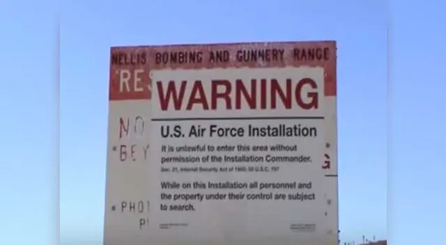 Advertencia para los visitantes al área 51