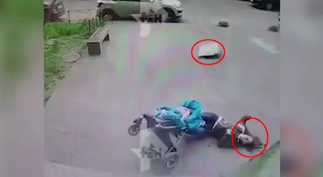 El coche no resultó afectado tras el golpe 