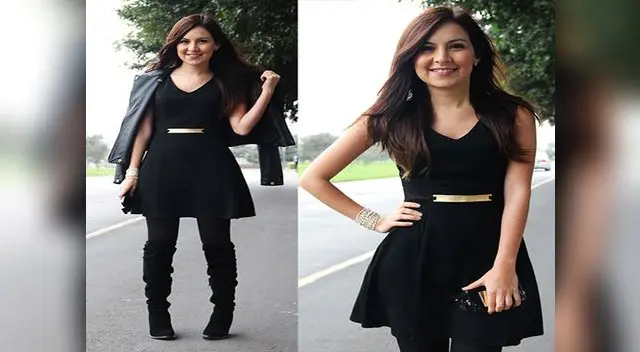 Usar un solo color tanto en las botas como en los pantis te ayudarán a verte más delgada