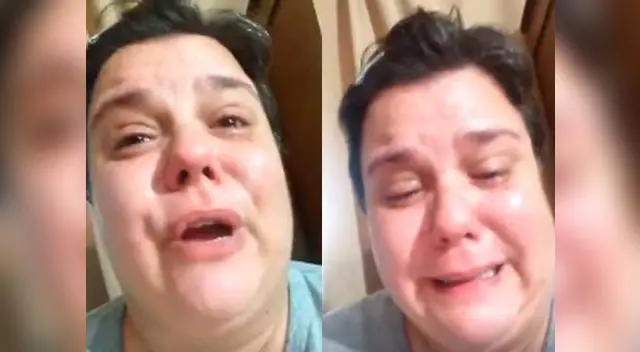 Mujer llora por crisis en Venezuela