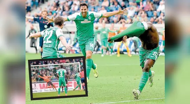 El bombardero de los andes hizo 14 goles la última temporada de la liga alemana y dos de ellos figuran entre los más bonitos