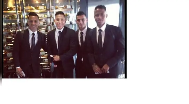 Yotún, Ruidíaz, Trauco y Polo. Yotún, Ruidíaz, Trauco y Polo.