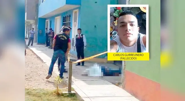 El lugar donde sucedió el intento de robo y en el piso el cuerpo del delincuente fallecido El lugar donde sucedió el intento de robo y en el piso el cuerpo del delincuente fallecido
