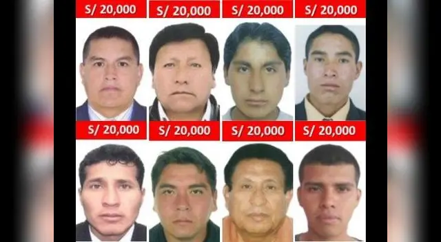 Hasta cien mil soles de recompensa por peligrosos delincuentes