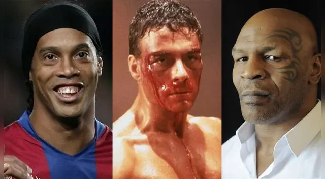 Ronaldinho y Tyson la pegan de actores.