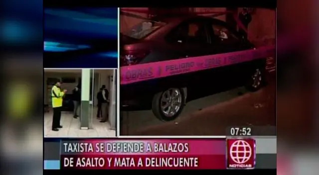 Taxista fue intervenido y su vehículo tiene impactos de bala