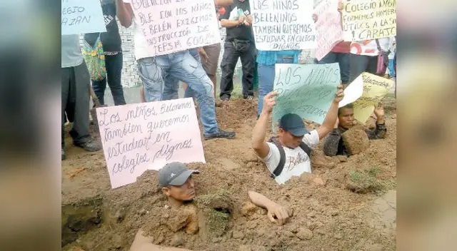Padres y escolares en simbólica medida de lucha