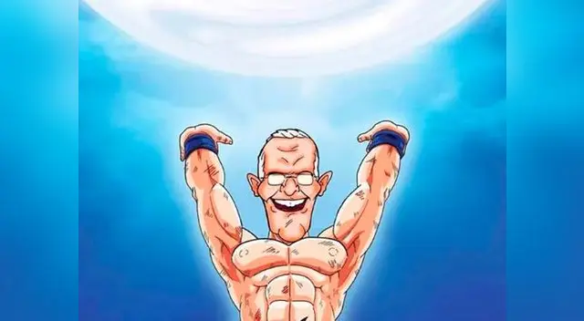 PPK caricaturizado como Gokú y su Genkidama PPK caricaturizado como Gokú y su Genkidama