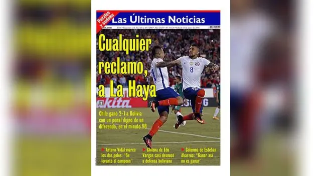 La prensa chilena se mofó de Bolivia.