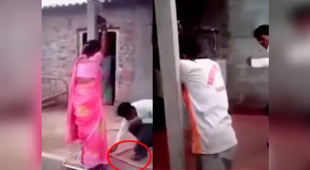 la mujer fue brutalmente azotada como castigo 