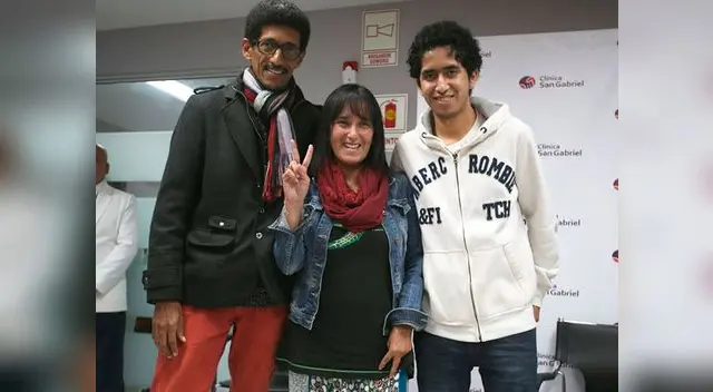 Sonaly estuvo acompañada en todo momento de su esposo e hijo