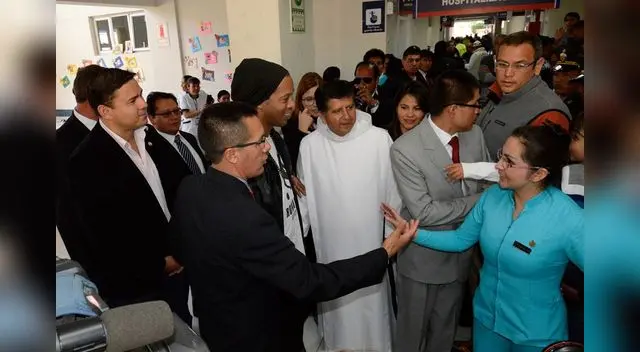 Dinho visitó las instalaciones del sanatorio.