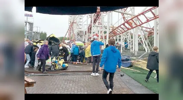 Pesada mole de fierro cayó sobre otro juego infantil