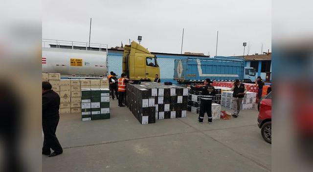 Cajas fueron halladas al interior de cisterna de camión