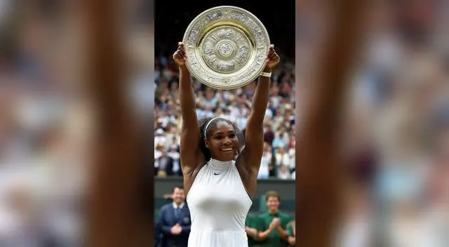 Serena celebrando su nuevo título