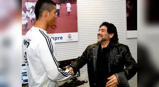 Maradona le deseó lo mejor a Cristiano hoy ante Francia.