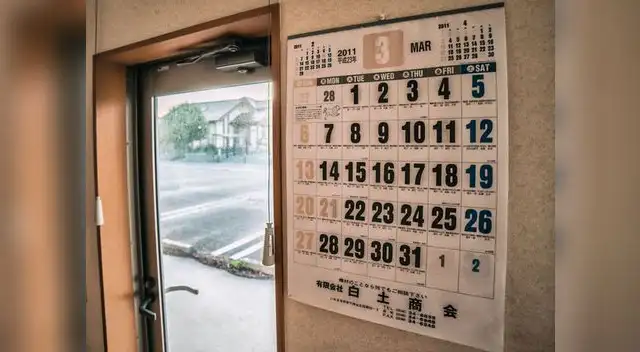 Calendario de aquel año muestra el día de la tragedia