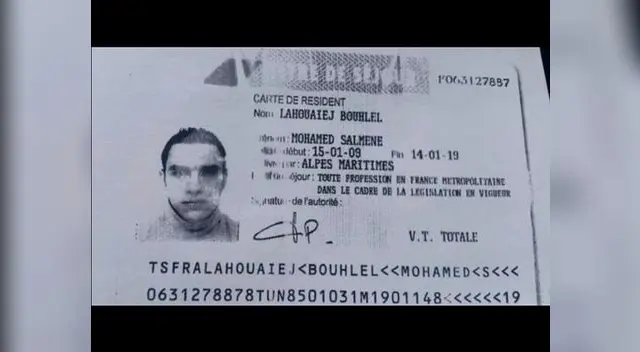 Este es el documento de identidad encontrado en el camión