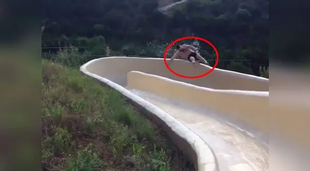 El hombre cayó por la pendiente de cuatro metros de altura El hombre cayó por la pendiente de cuatro metros de altura