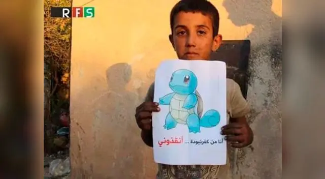 Niño sirio pide que un Pókemon lo rescate