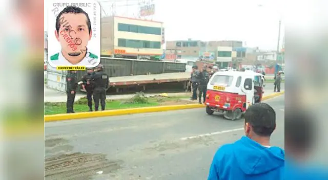 El tráiler volcó en la vía después de impactar con los vehículos menores