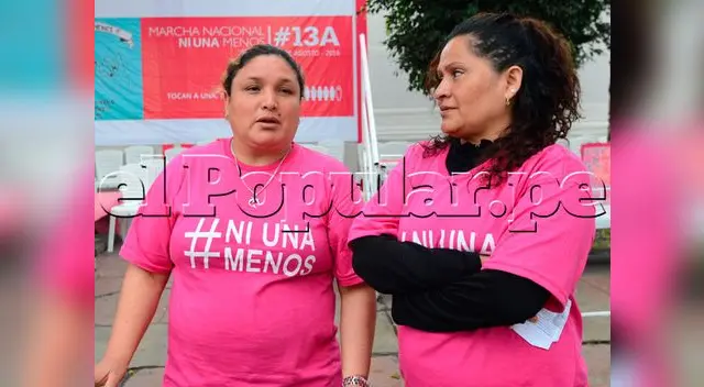 La interna Abencia Meza se sumó a la marcha "Ni Una Menos" que se realizó en el Penal Santa Mónica de Chorrillos