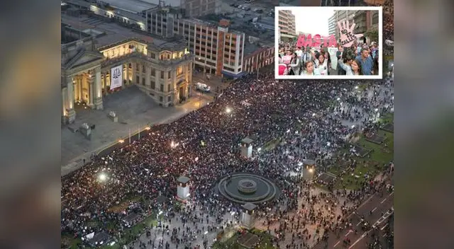 Movilización empezó en Campo de Marte y llegó hasta el frontis del Poder Judicial