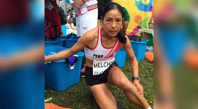 Inés Melchor no pudo terminar la maratón Inés Melchor no pudo terminar la maratón