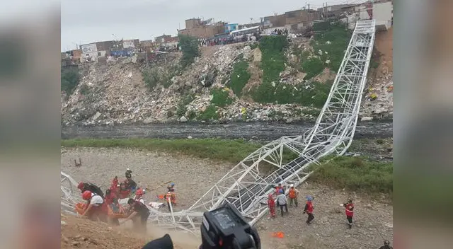 Puente cae en el Callao y deja al menos 8 heridos