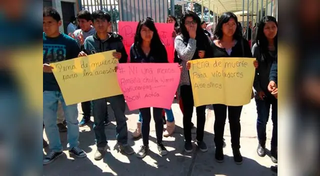Familiares y amigos de colegiala piden cadena perpetua contra violadores Familiares y amigos de colegiala piden cadena perpetua contra violadores