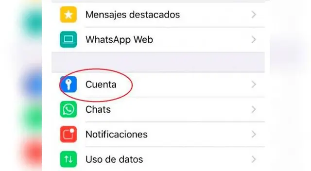 Abre Whatsapp en el  iphone de tu pareja entra a "Ajustes"