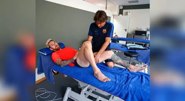 Messi colgó esta foto en su facebook