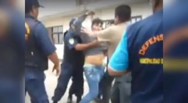 Varios agentes debieron controlarlo Varios agentes debieron controlarlo