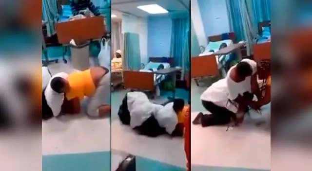 La mujer y la amante terminaron en el suelo tras encontrarse 