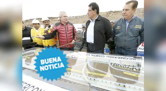 Alcaldes Luis Castañeda y Félix Moreno juntos en la obra de la Costa Verde del Callao Alcaldes Luis Castañeda y Félix Moreno juntos en la obra de la Costa Verde del Callao