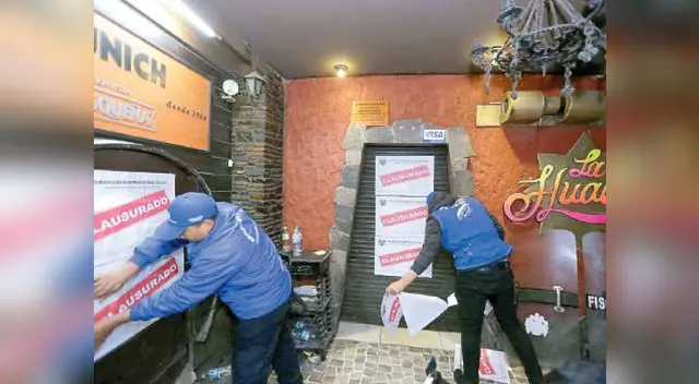 Locales fueron cerrados temporalmente y multados con 3,950 soles