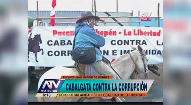 Jinetes llegaron a Lima en marcha denominada "Cabalgata contra la Corrupción" 