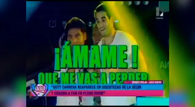 Guty Carrera se quedó mudo ante las palabras del fan en el concierto 