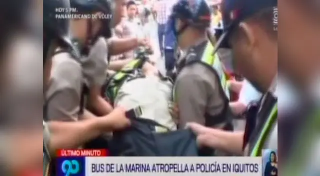Sub oficial de la PNP fue trasladado al hospital de Iquitos por sus compañeros