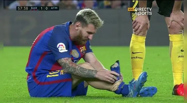 Intentó seguir, pero no pudo más Lionel Messi.