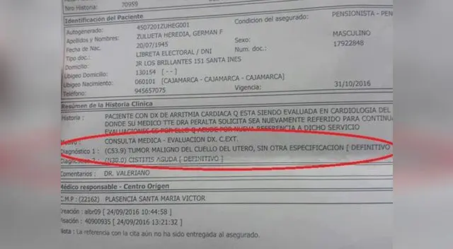 Diagnóstico equivocado