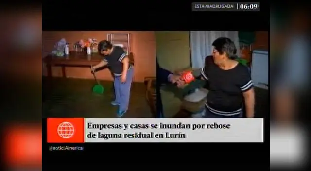 Lurín desborde de laguna residual causó inundaciones en casas y empresas 